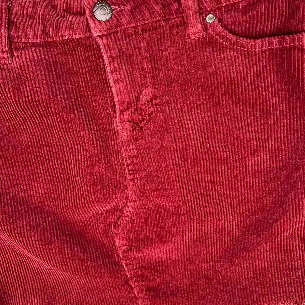 Y2K Burgundy Wide Wale Corduroy Mini Skirt