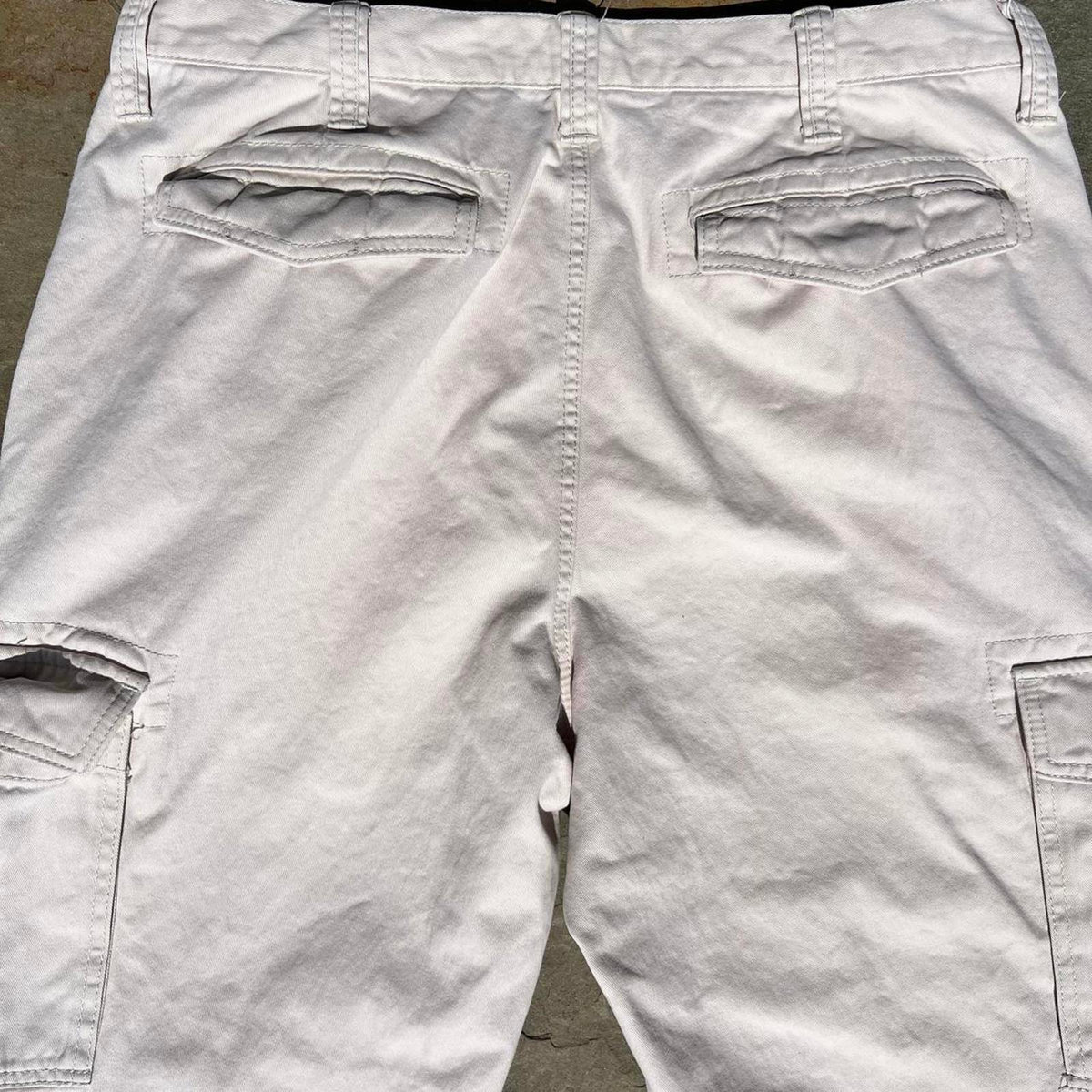 Y2K Cream Loose Fit Utility Cargo Pants