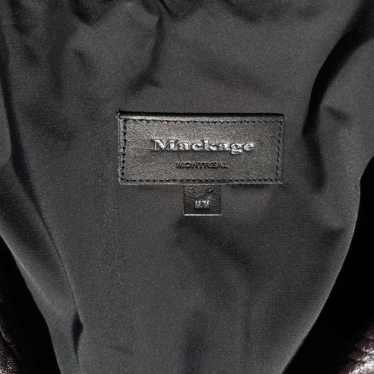 Mackage Montreal Burgundy Textured Leather Biker Jacket