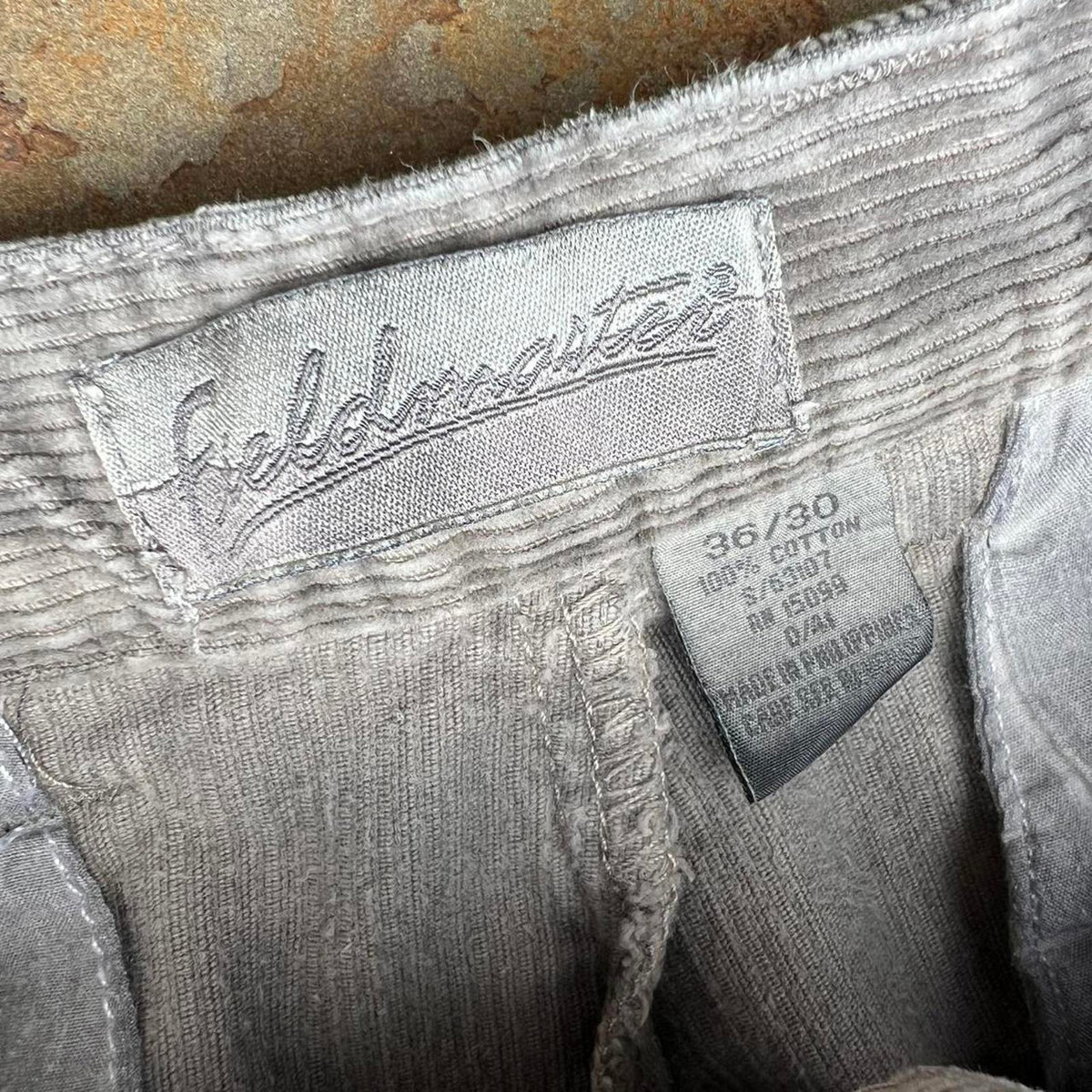 Neo-Vintage Y2K Grey Overdye Corduroy Pants