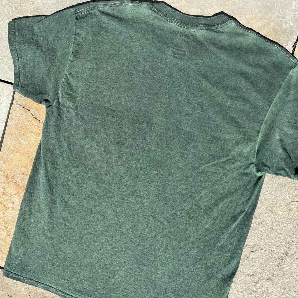 New Reworked Overdyed Dark Green Garment Dyed T-Shirt