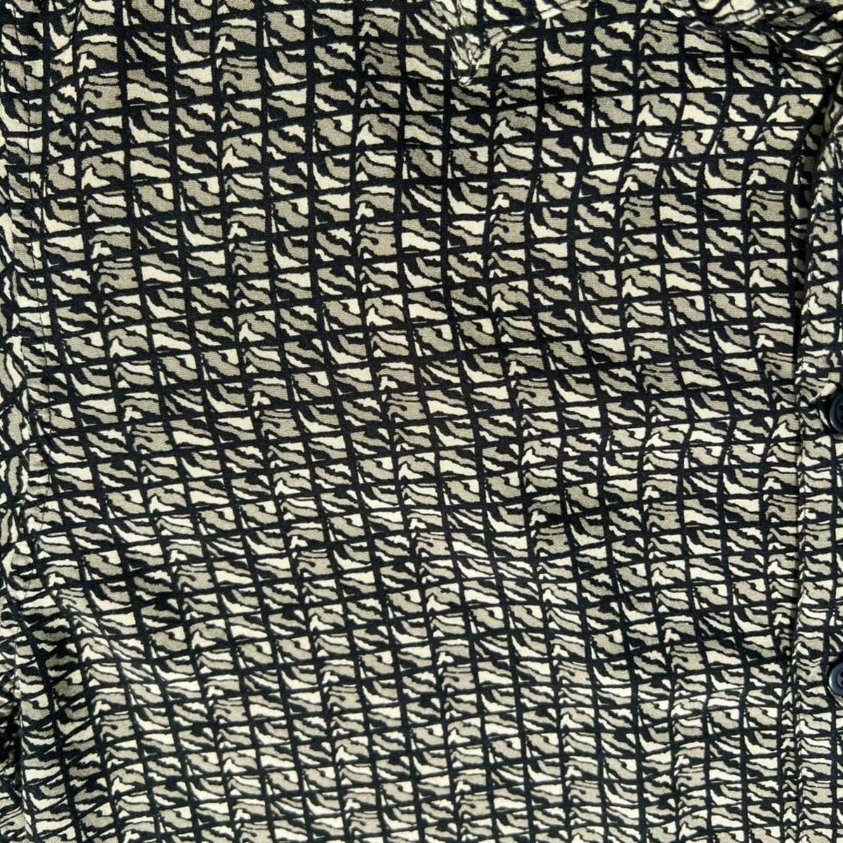 Neo-Vintage Y2K Camo Grid Pattern Club Shirt