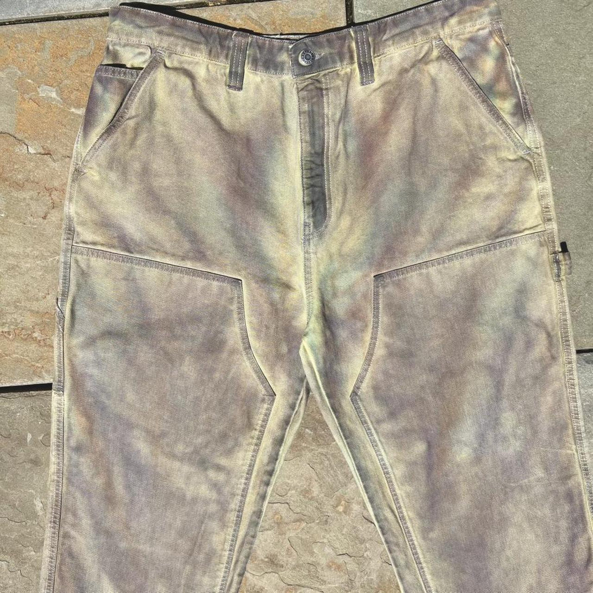 Overdye Reworked Stussy Canvas Double Knee Work Pants