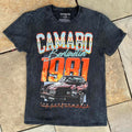 GM 1981 Chevy Camaro Berlinetta Black Acid Wash T-shirt