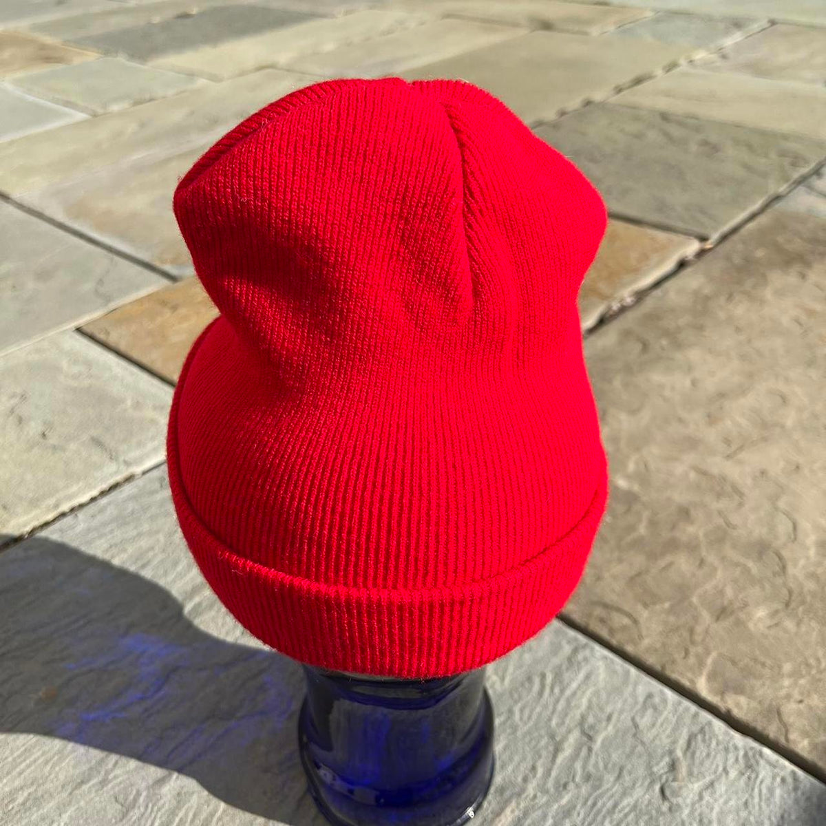 Baby Girl Embroidered Red Cuff Beanie