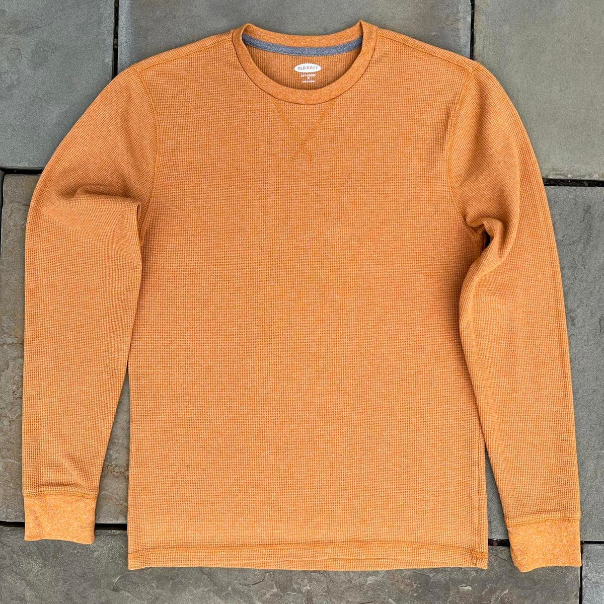 Orange Waffle Knit Thermal