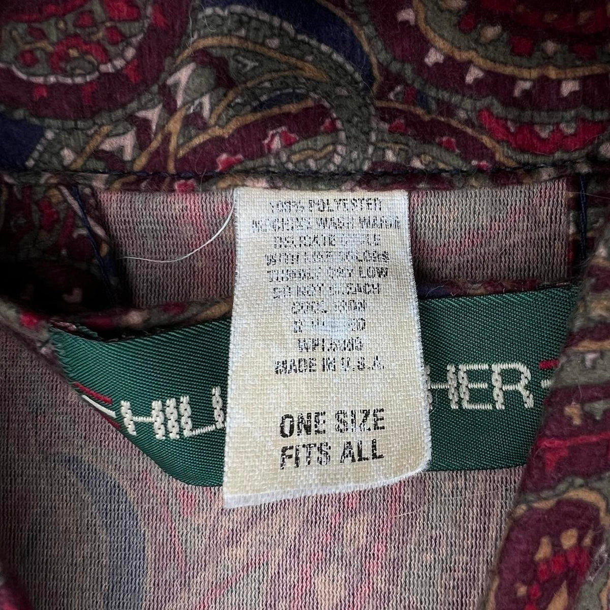 Vintage 90s Burgundy Paisley Robe Made in USA