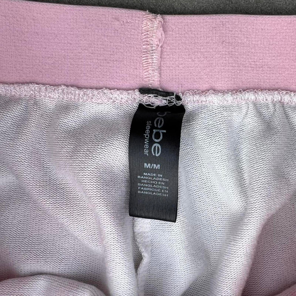 Bebe Pink + White Tie-Dye Loungewear Sweatpants
