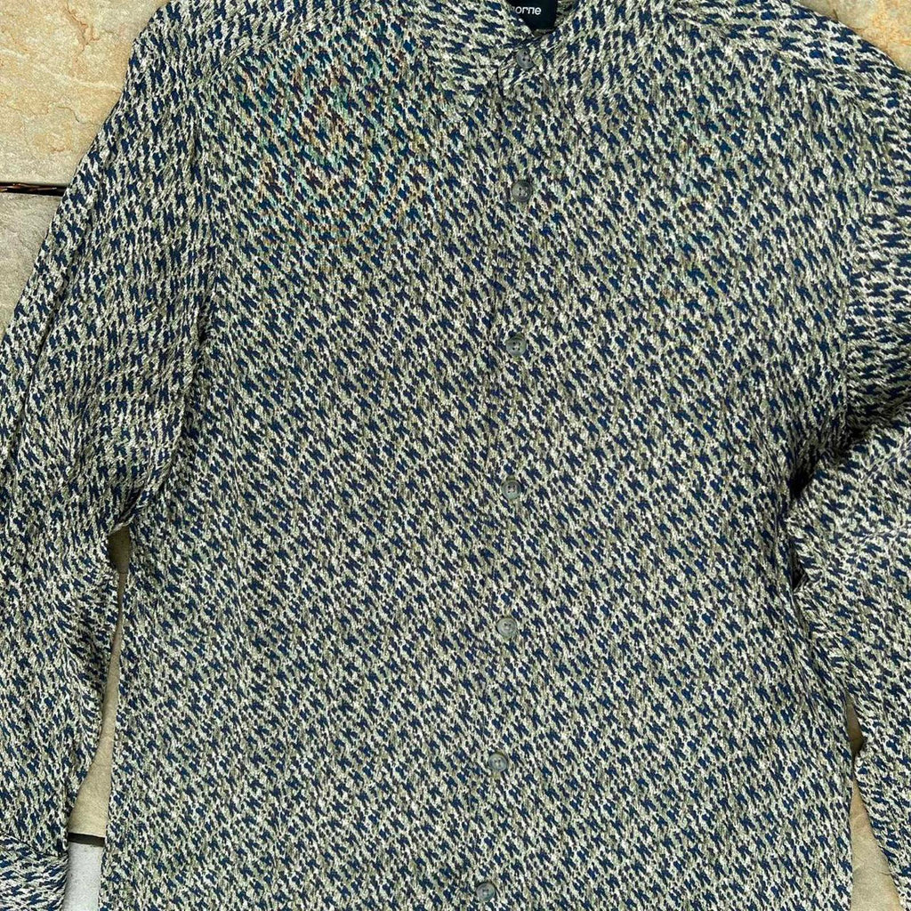 Y2K Abstract Pattern Long Sleeve Club Shirt