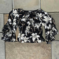 Alice + Olivia Silk Blend Ardelia Floral Off Shoulder Blouse