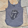 The Rolling Stones Rhinestone Bejeweled Lips Logo Tank Top