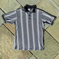Neo-Vintage Y2K Vertical Stripe + Pattern Polo