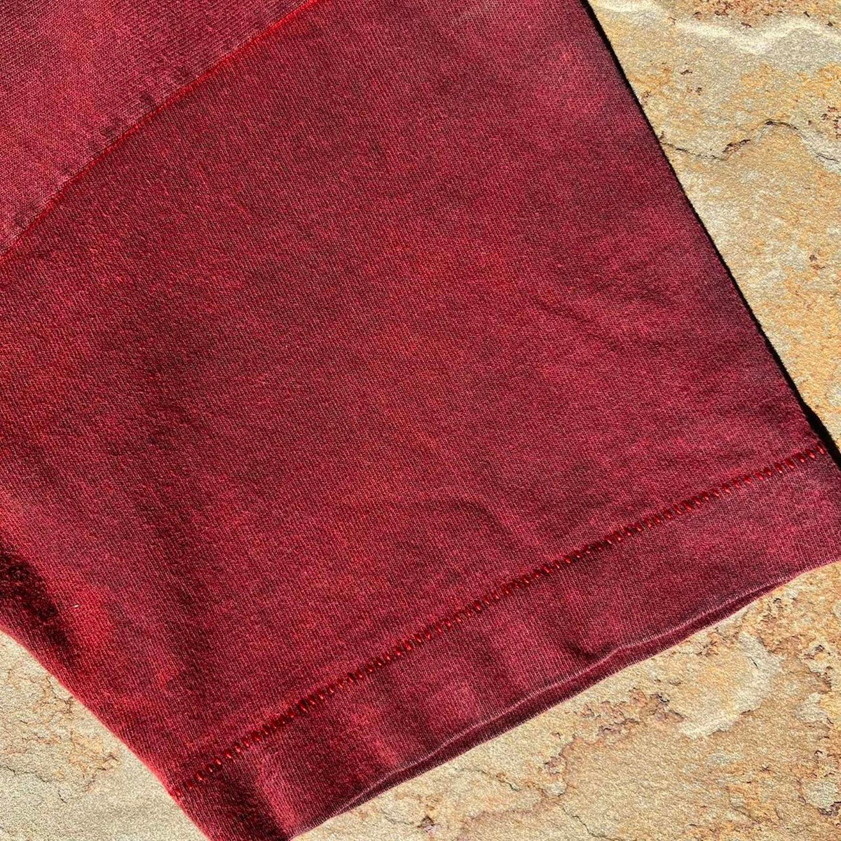 Overdyed Vintage Black Red Single Stitch Pocket T-shirt