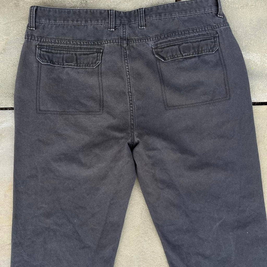 Y2K Dark Grey Canvas Utility Work Pants