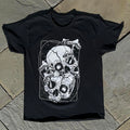 Black Mushroom Skulls Graphic T-shirt