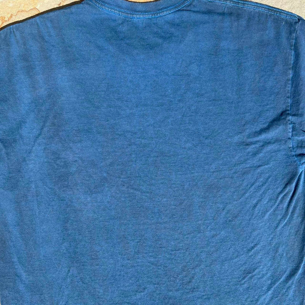 Vintage 90s Garment Overdyed Black Blue Pocket T-Shirt
