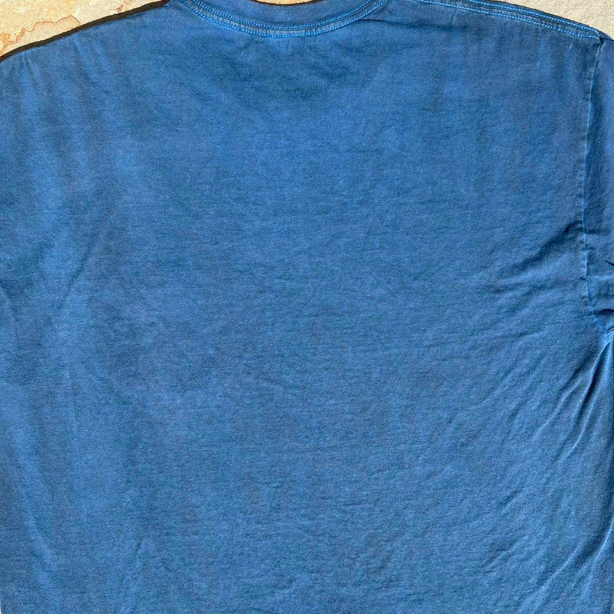 Vintage 90s Garment Overdyed Black Blue Pocket T-Shirt