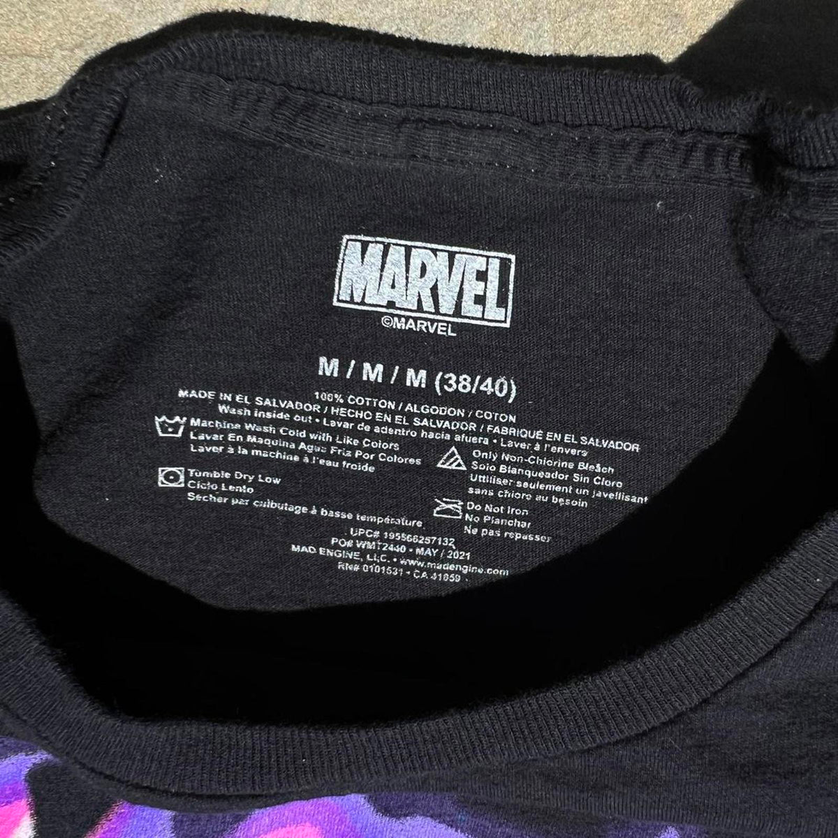 Venom Marvel Spiderman Black Airbrushed style T-Shirt