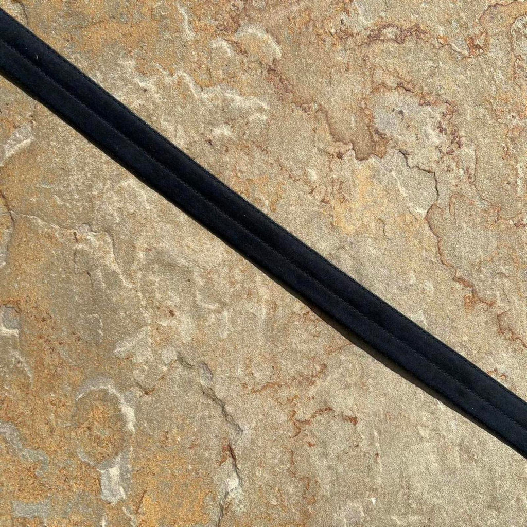 Vintage 90s Center Stitch Black Faux Suede XXL Belt