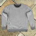 Minimalist Gorpcore Grey Textured Knit Crewneck Sweatshirt
