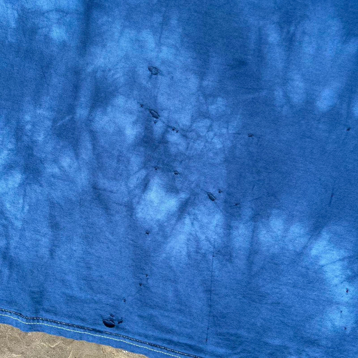 Distressed Blue Tie Dye Bones Swiss Bearings Skate Tee