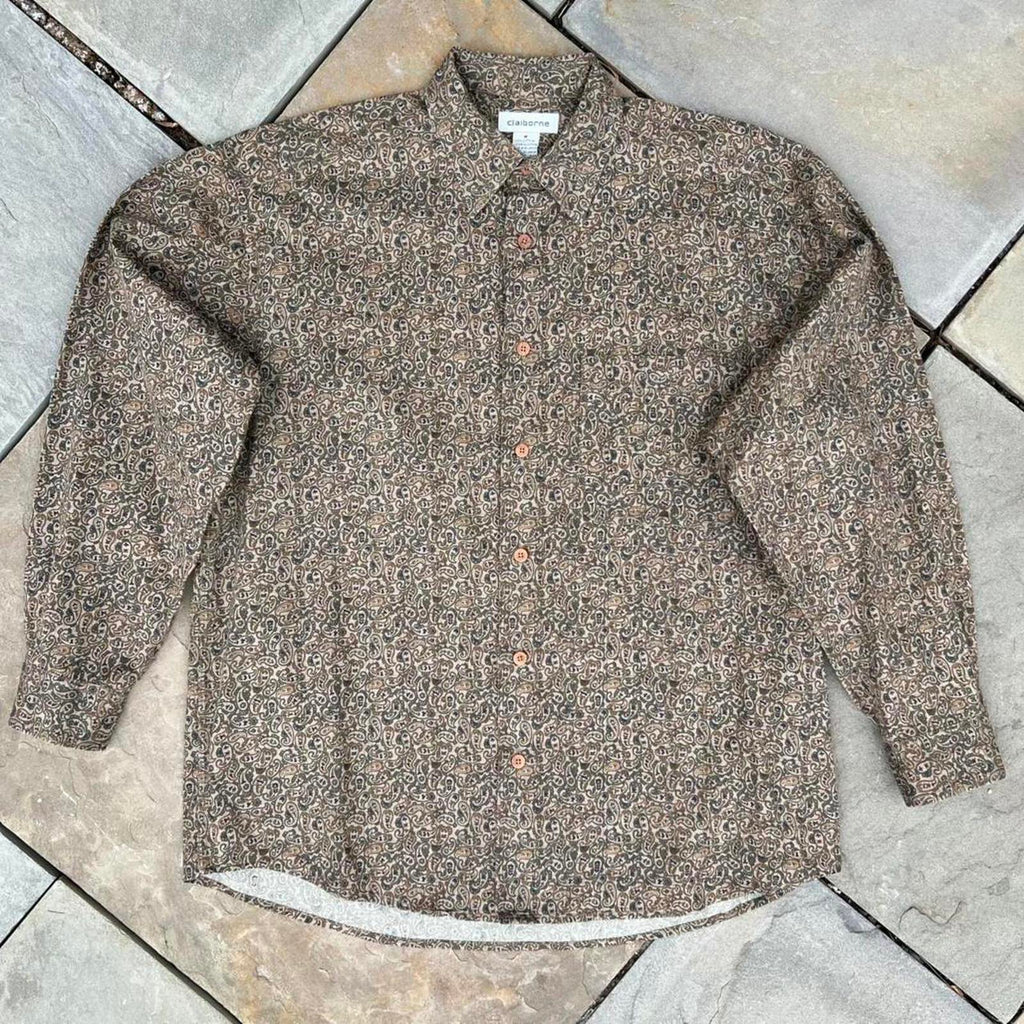 Vintage 90s Paisley Pattern Button Down Shirt