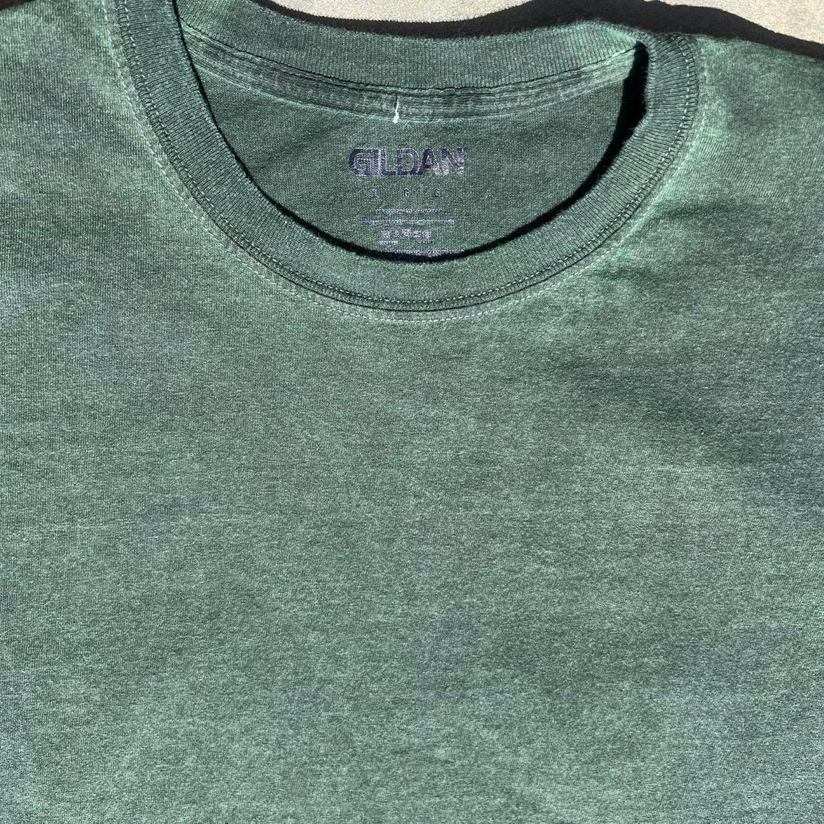 New Reworked Overdyed Dark Green Garment Dyed T-Shirt