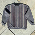 Y2K Varied Vertical Stripe Double Crewneck Sweater