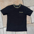 Black Stüssy Jacquard Green Blue Trim Pocket T-shirt