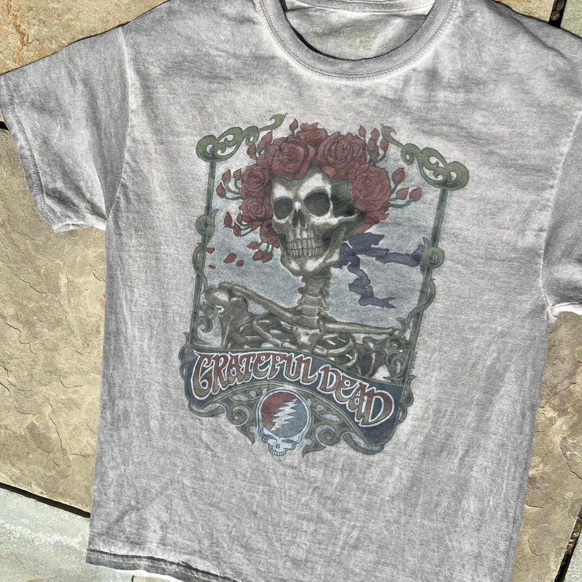 Reworked Grey Overdye Grateful Dead T-shirt