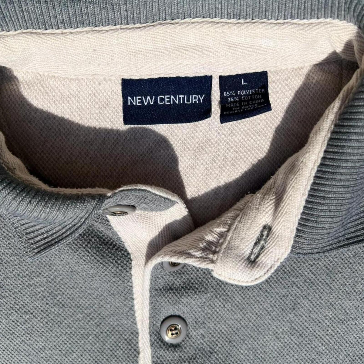 Vintage Y2K Colorblock Cut and Sew Polo Sweater