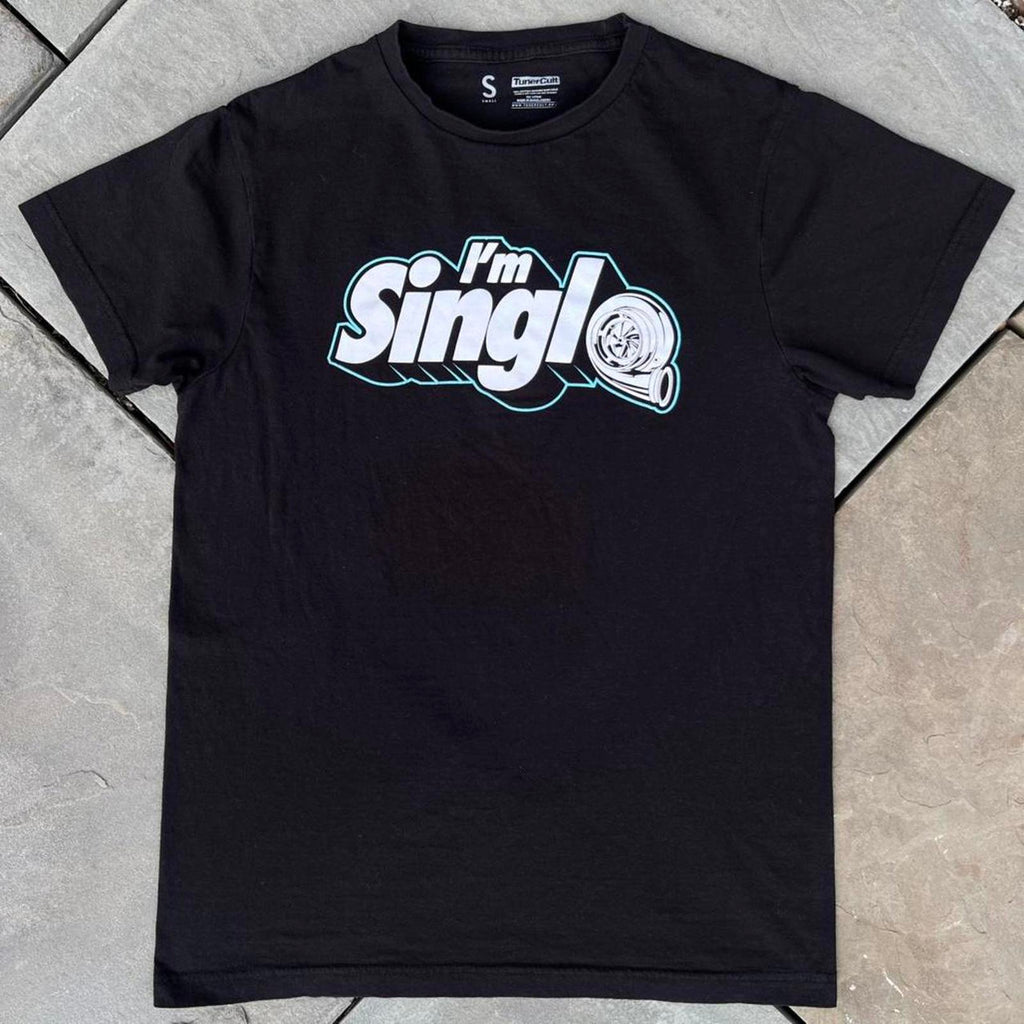 I'm Single Turbo Black Graphic T-shirt