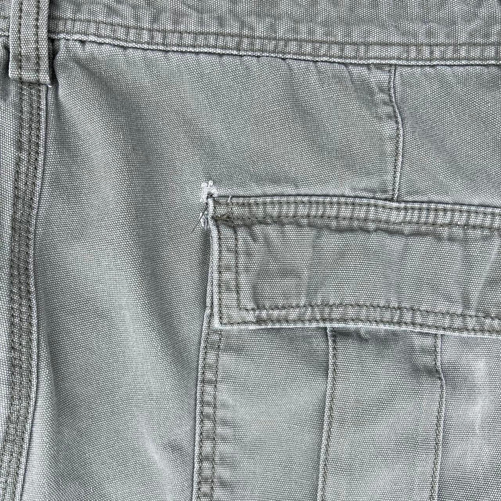 Y2K Pale Olive Green Canvas Utility Work Pants