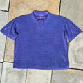 Vintage 90s Overdyed Reworked Vertical Knit Polo Shirt