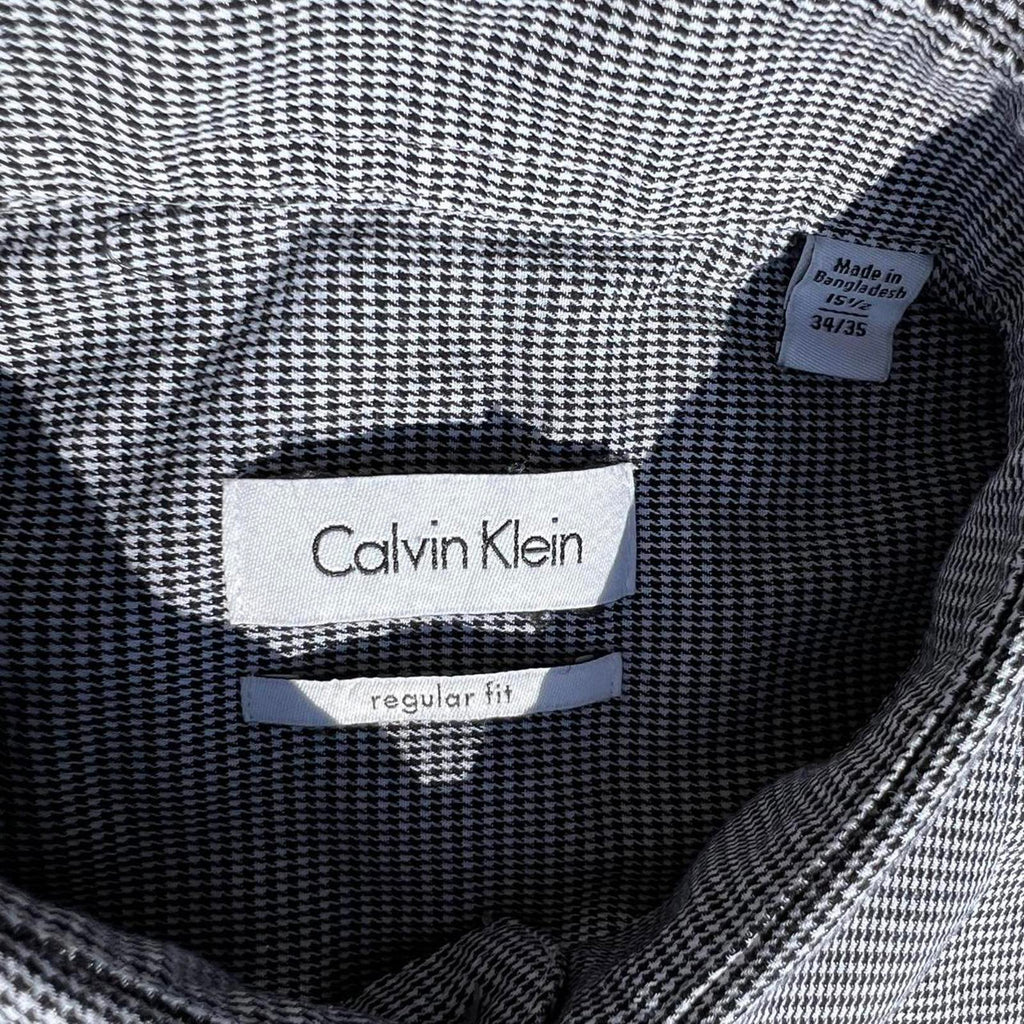 Y2K Calvin Klein Houndstooth Button Down Shirt