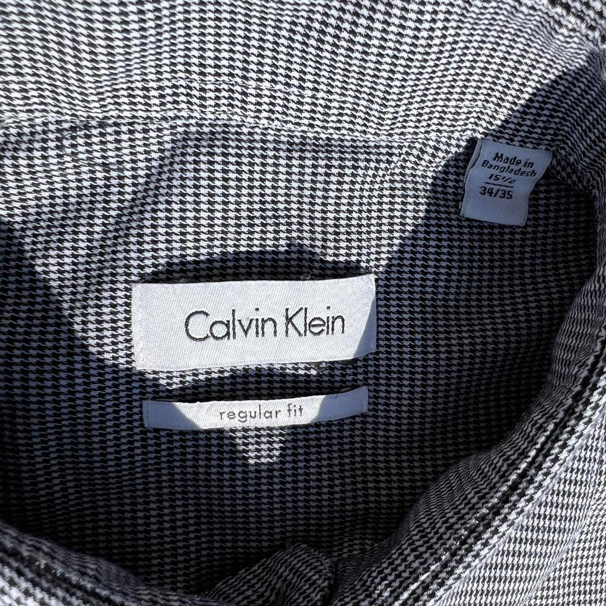 Y2K Calvin Klein Houndstooth Button Down Shirt