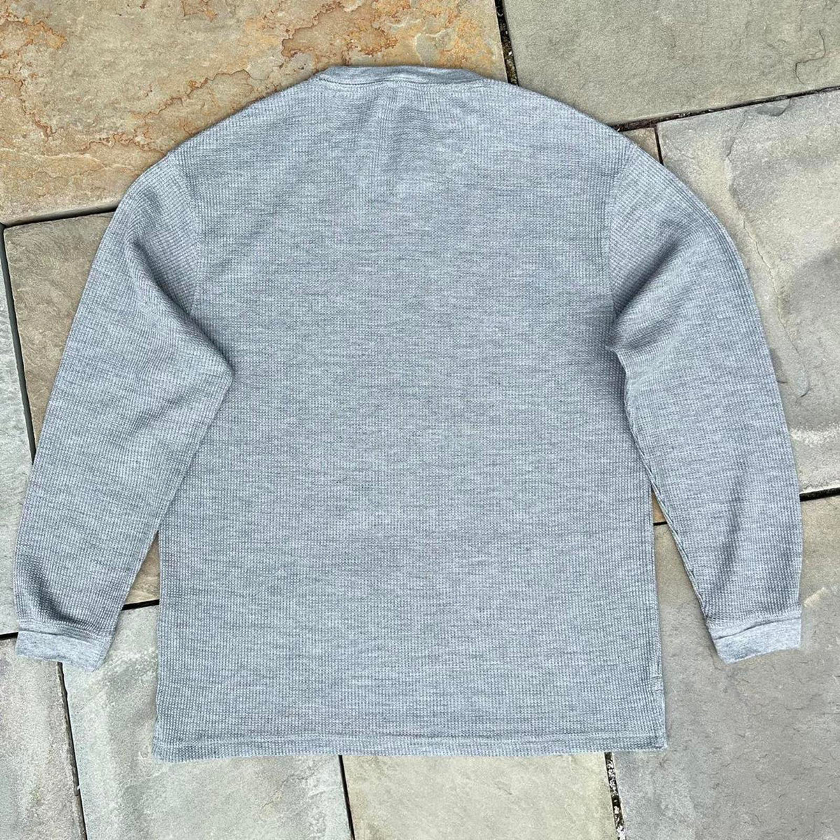 Grey Heather Waffle Knit Thermal
