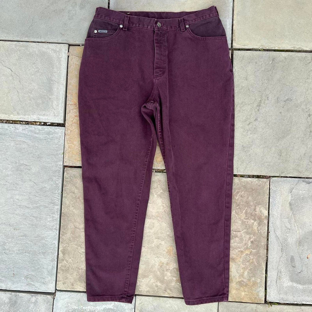 Vintage 90s Dark Purple Denim Tapered Jeans