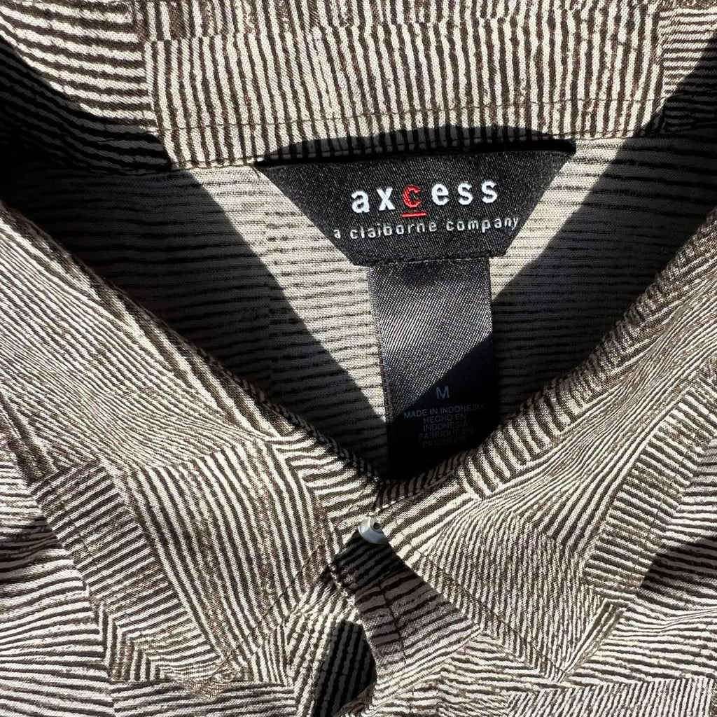 Y2K Square Pattern Club Shirt