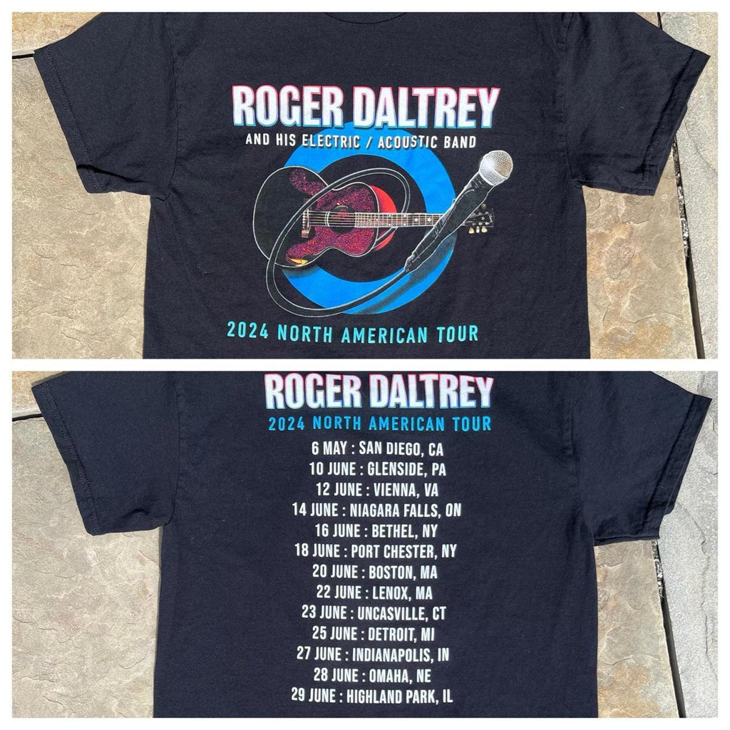 Roger Daltrey 2024 North America Tour Black Concert Tee