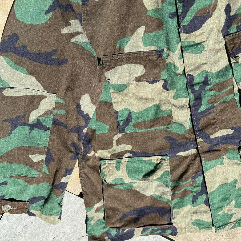 Y2K Woodland Camo Cargo Utility Jacket