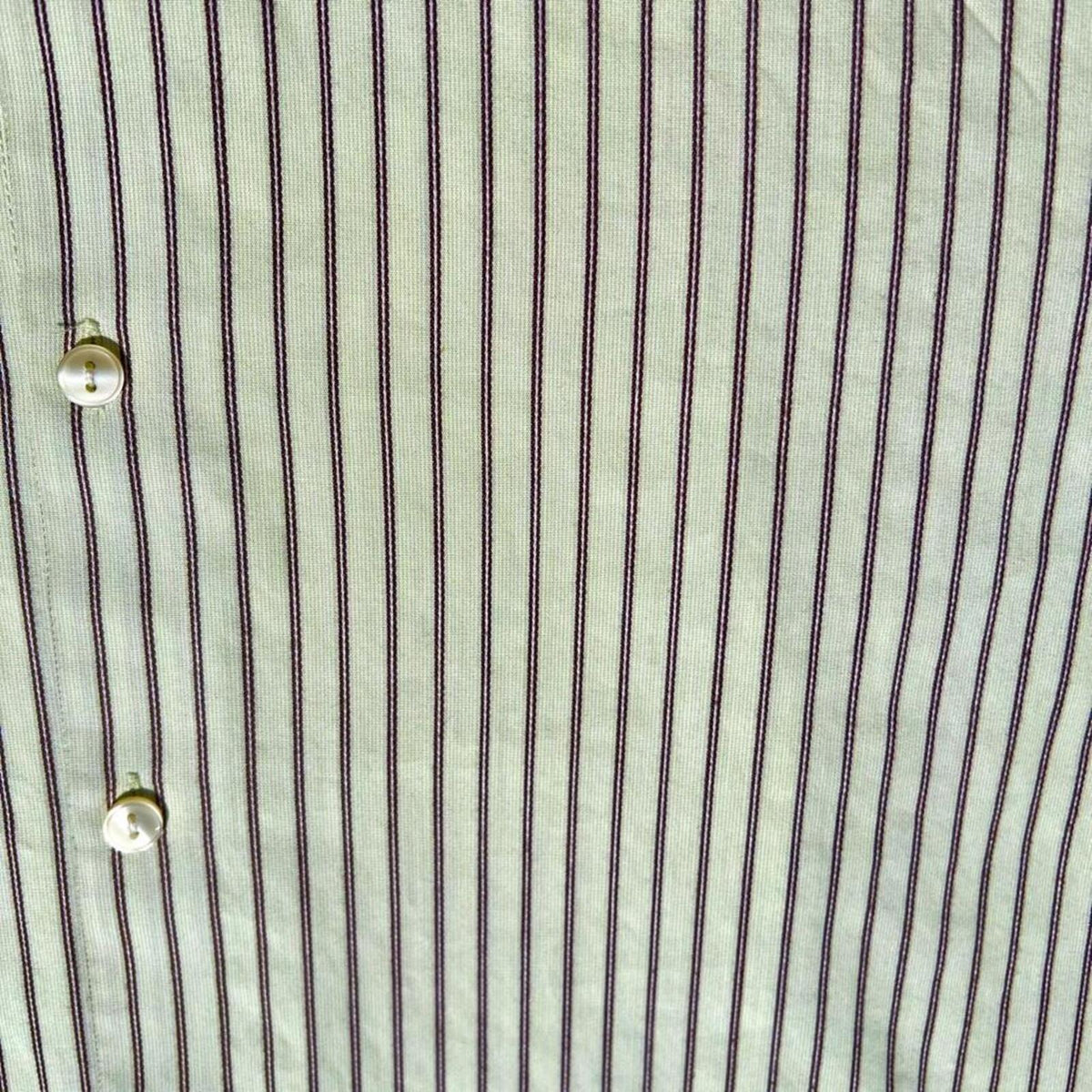 Y2K Neo-Vintage Pale Green/Burgundy Stripe Button Down Shirt