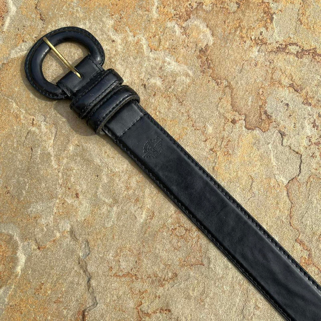Y2K Oil Tanned Black Wide Full Leather Belt