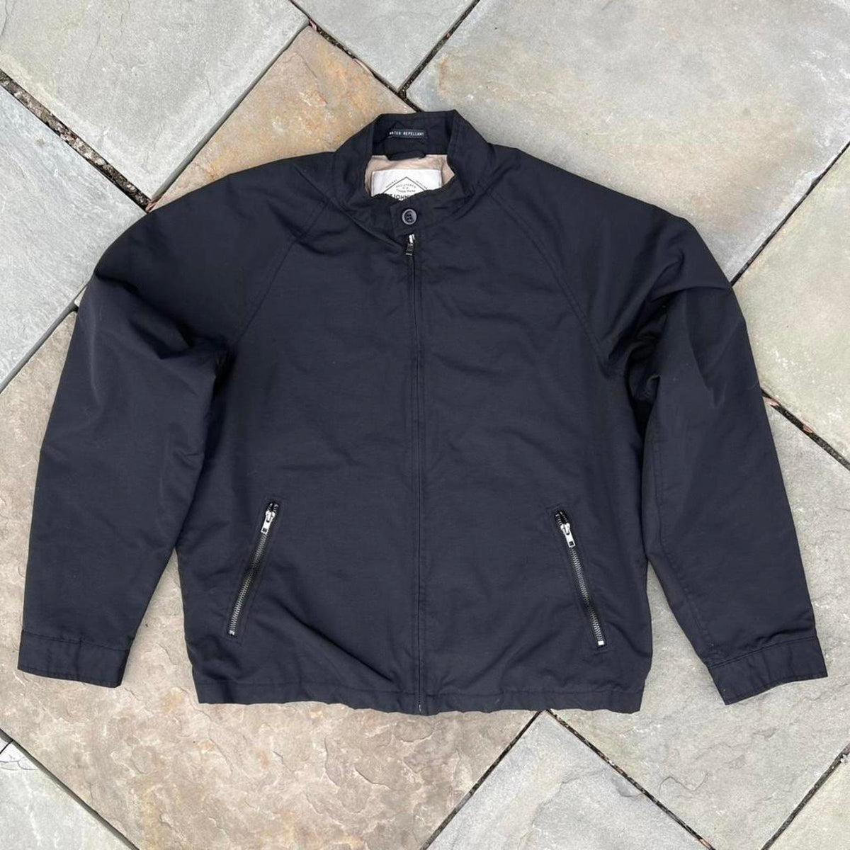 Black Water Repellant Racer Jacket