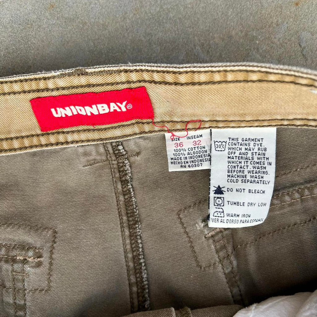 Y2K Utility Cargo Pants Dark Khaki