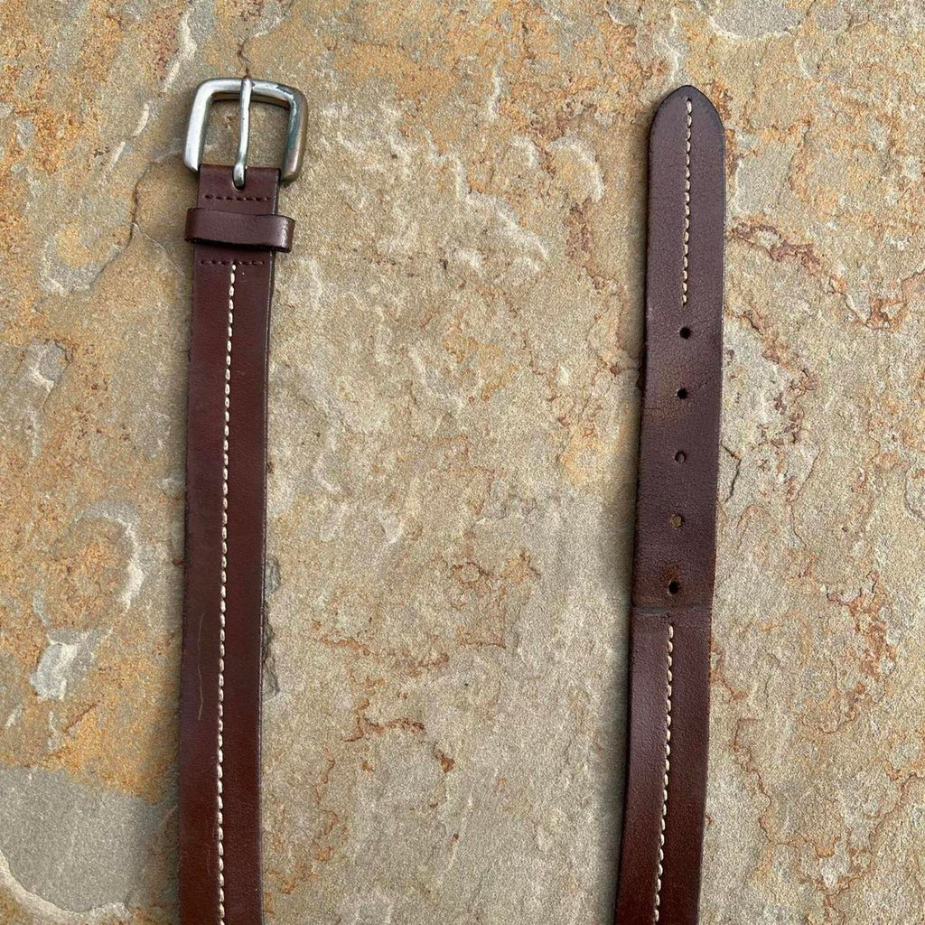 Y2K 2010 Dark Brown Italian Leather Belt Made in Italy