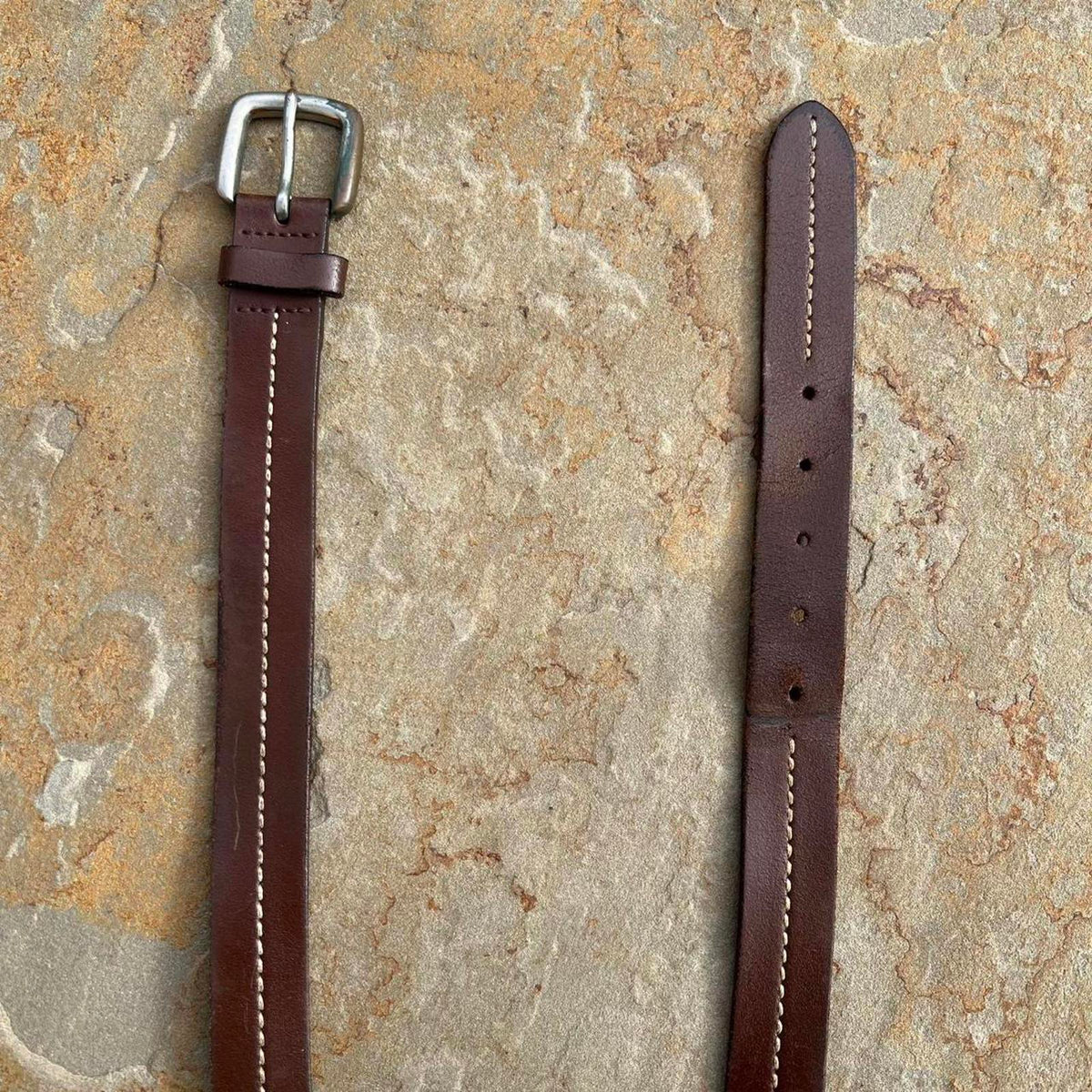 Y2K 2010 Dark Brown Italian Leather Belt Made in Italy