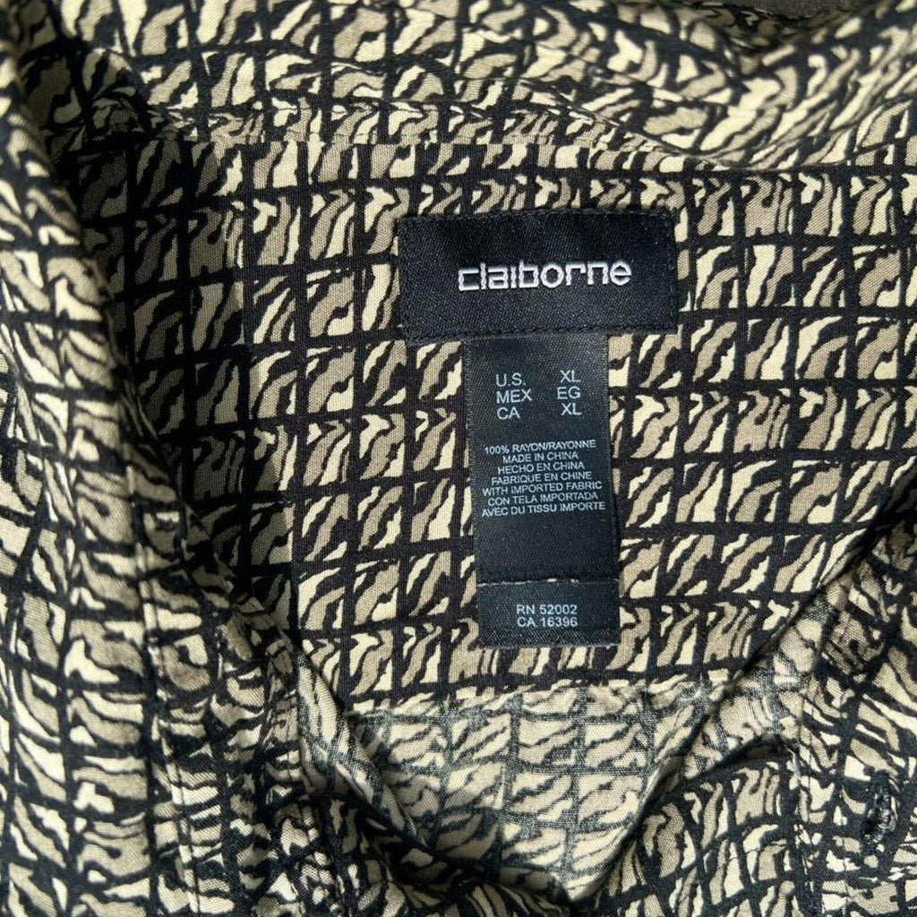Neo-Vintage Y2K Camo Grid Pattern Club Shirt