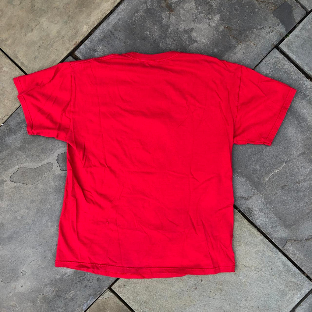Y2K Red Santa T-shirt Graphic Print size large