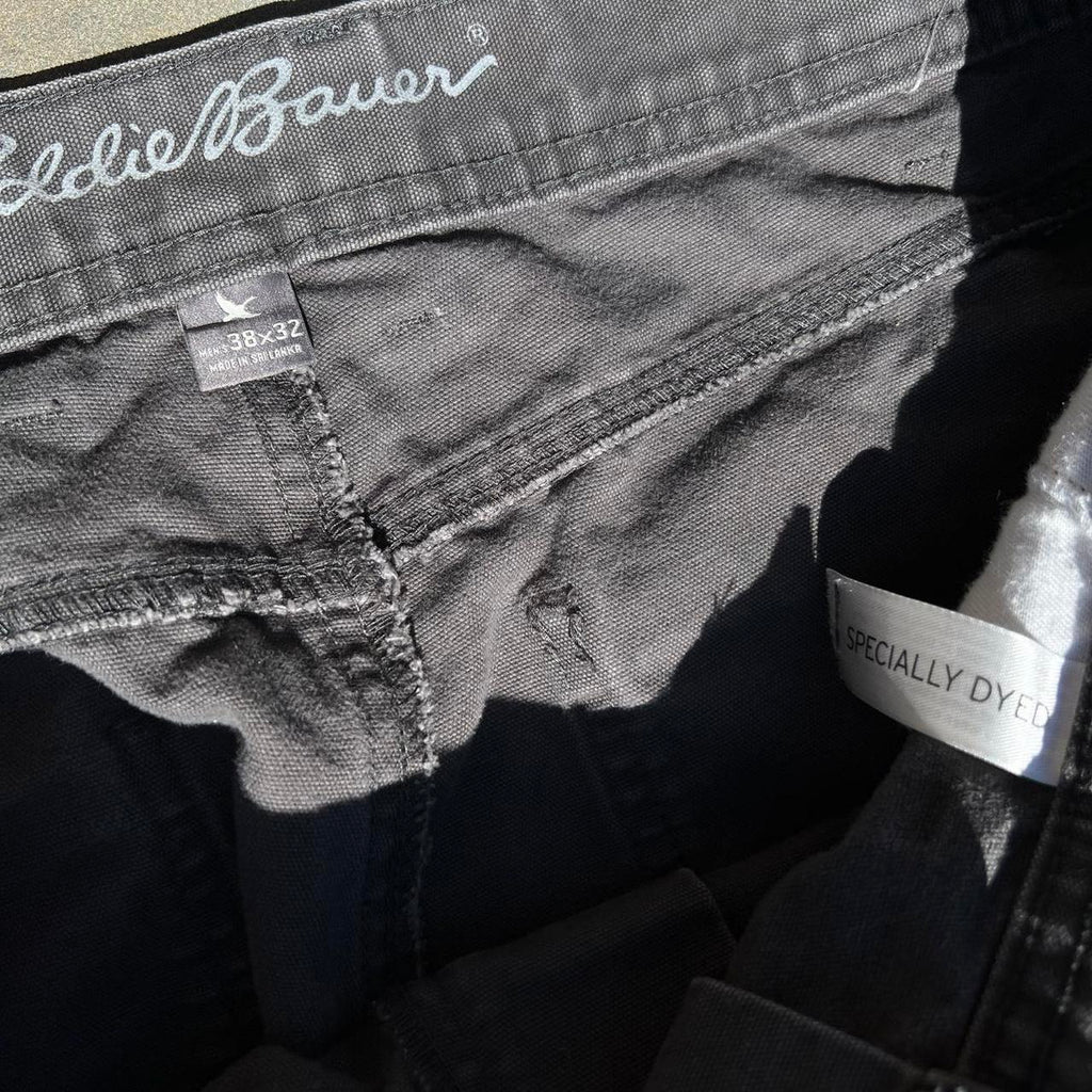 Garment Dyed Grey Canvas Utility Work Pants